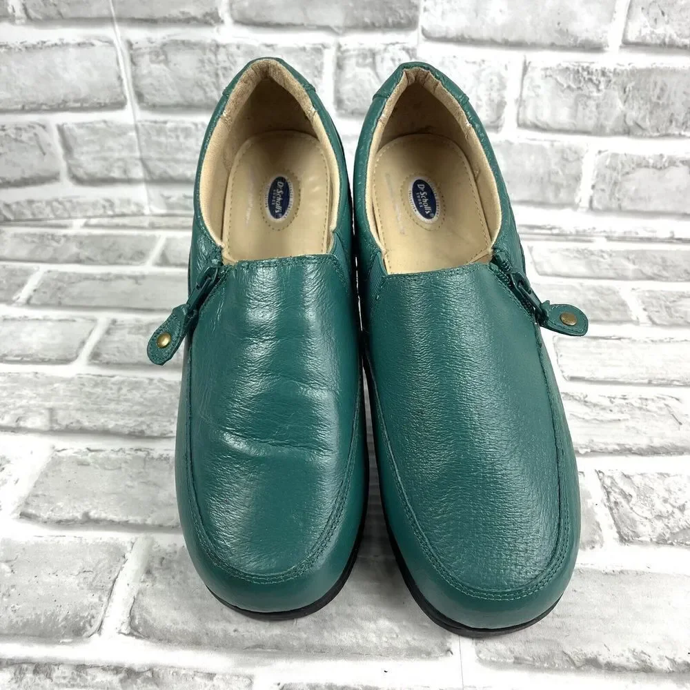 Dr. Scholls 902337 Women's 10 Wide Green Comfort Loafers Air-Pillo E4H-PY